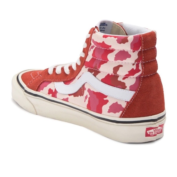 NEW IN BOX VANS SK8 HI 38 DX in Red Camo WOMENS SIZING - Picture 2 of 5